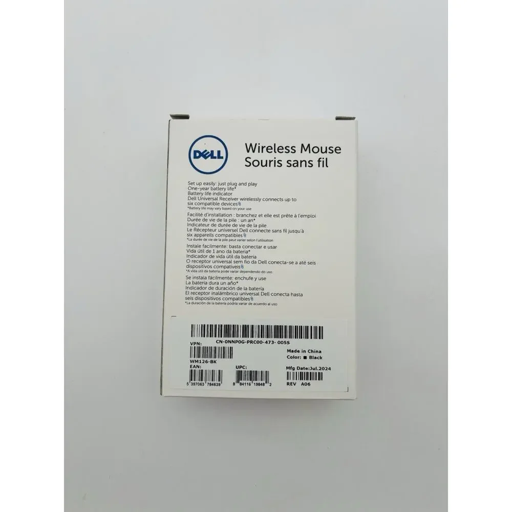 BRAND NEW - Dell Wireless Mouse (Black) - WM126 New In Box.